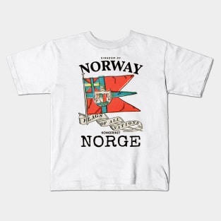 Vintage Flag of Norway Kids T-Shirt